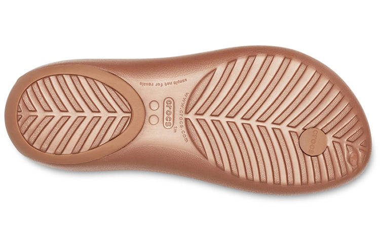 (WMNS) Crocs Serena Flip 'Brown' 205468-860