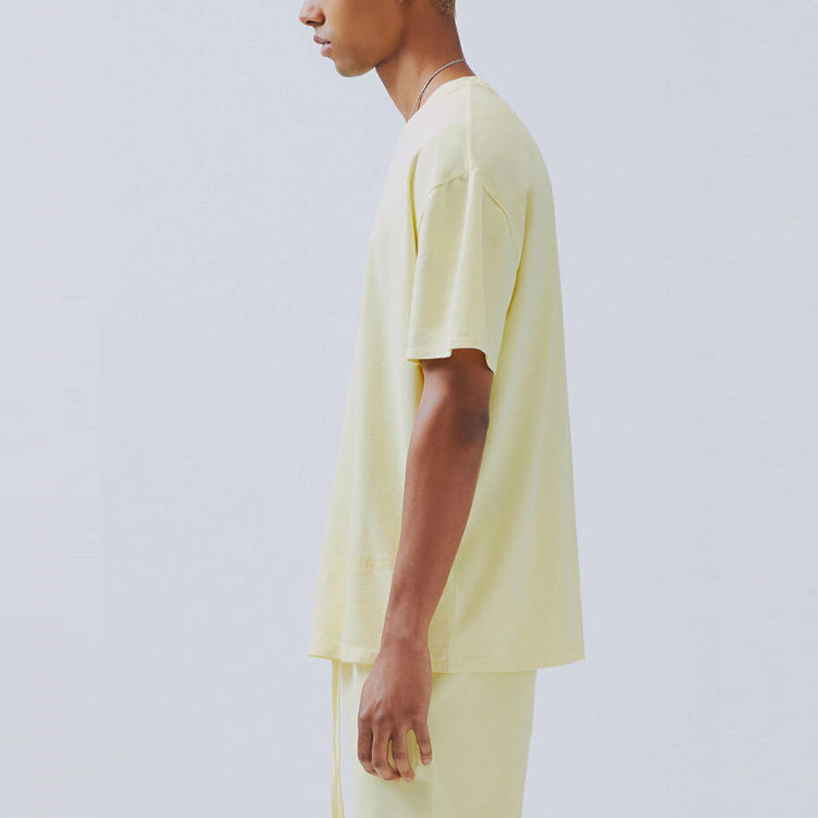 Fear of God Essentials Tee Yellow Logo Short Sleeve Unisex FOG-SS20-95