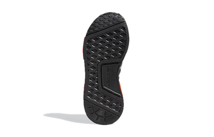 (GS) adidas NMD_R1 J 'Wordmark Heel Stripe - Black Solar Red' GX2554