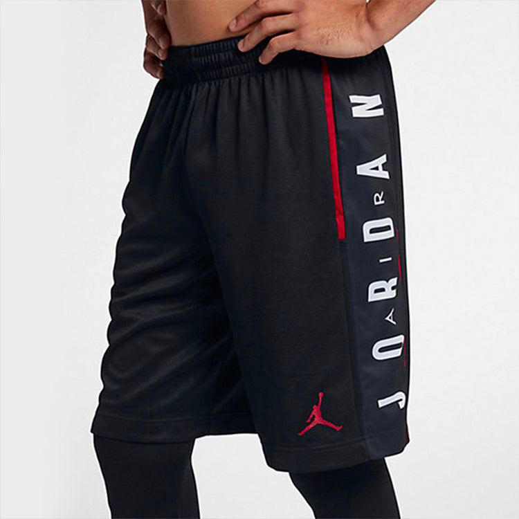 Air Jordan Rise Alphabet Logo Loose Quick Dry Basketball Sports Shorts Black 888377-010