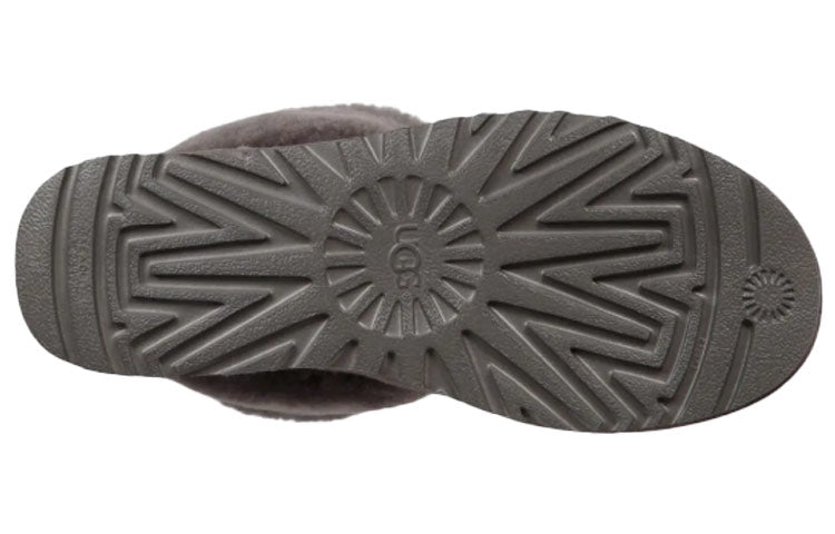 (WMNS) UGG Classic Mini Fluff Quilted Boot Fleece Lined Gray Brown 1098533-CHRC