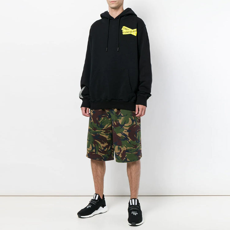 Off-White Fire Tape Sweatshirt 'Black' OMBB029S180030241060