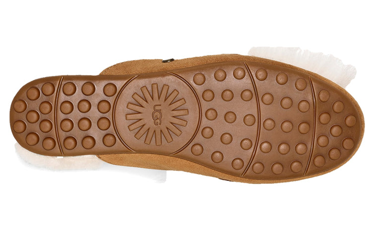 (WMNS) UGG Shaine Fluff Cozy Flat Plush Casual Slipper Brown 1105316-CHE