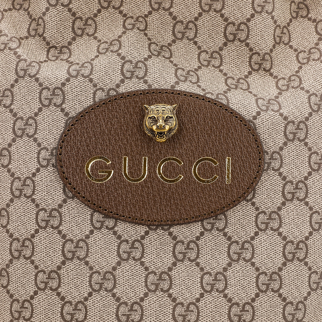(WMNS) Gucci Neo Vintage Tiger Head Logo Drawstring handbag Large Capacity schoolbag Backpack Unisex / Brown 473875-K9RHT-8856