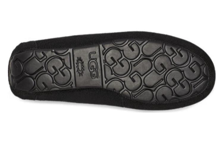 (WMNS) UGG Leisure Fluff Bow Mini Loafers 'Tan Velvet Black' 1138650