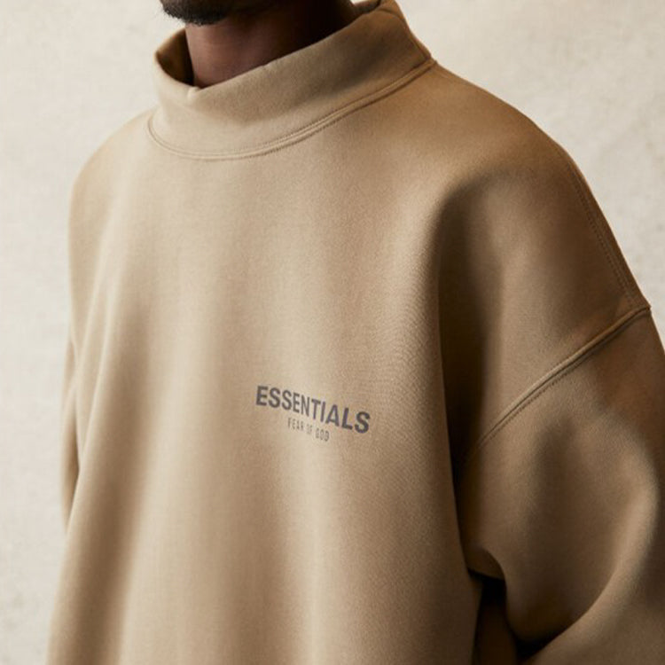 Fear of God Essentials SS21 Pull-Over Mockneck Moss FOG-SS21-582