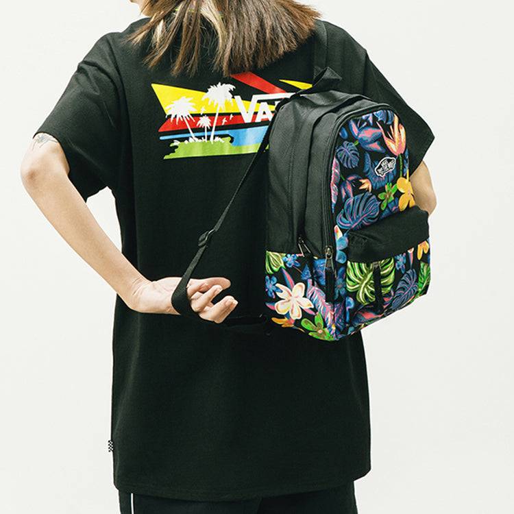 Vans Vintage Flower All-over Print Backpack 'Black Blue Yellow' VN0A4DROZEN