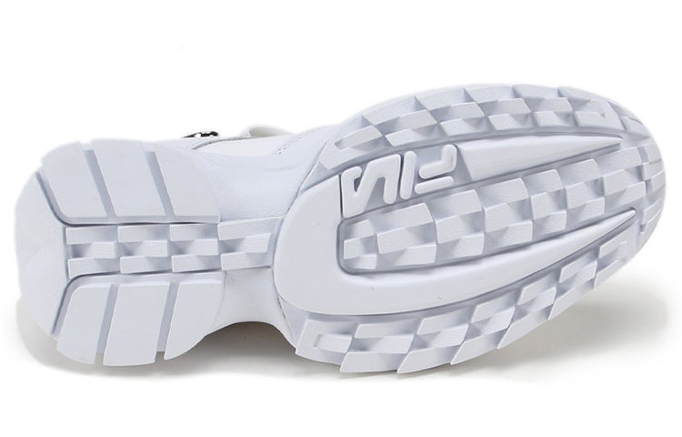 (WMNS) FILA Disruptor-Stretch-Fabric High-top Running Shoes White F16W913713FWT