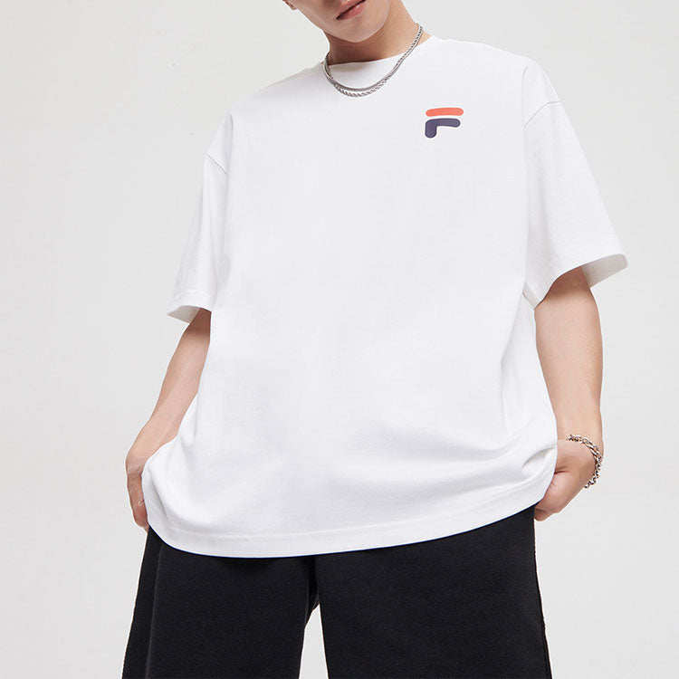 Fila FUSION Casual Sports Round Neck Short Sleeve Unisex White T11U126110F-WT