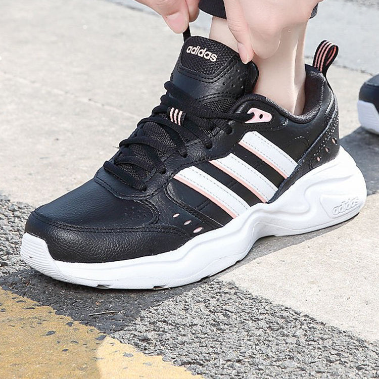 (WMNS) adidas neo Strutter 'Black White Pink' FV0427