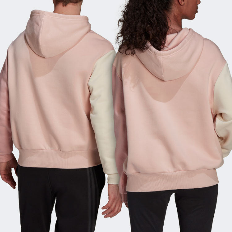 adidas Colorblock Splicing Loose Sports Couple Style White Pink HU0413