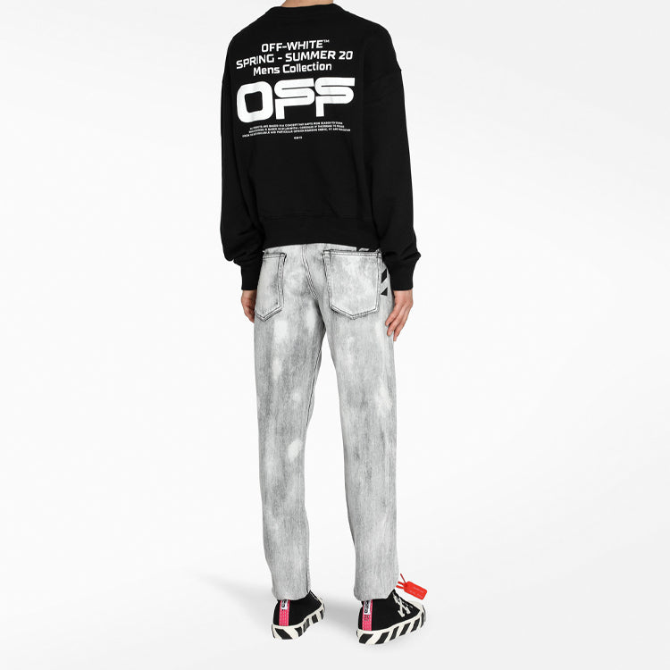 Off-White Alphabet Printing Pullover Black OMBA035R20E300041001