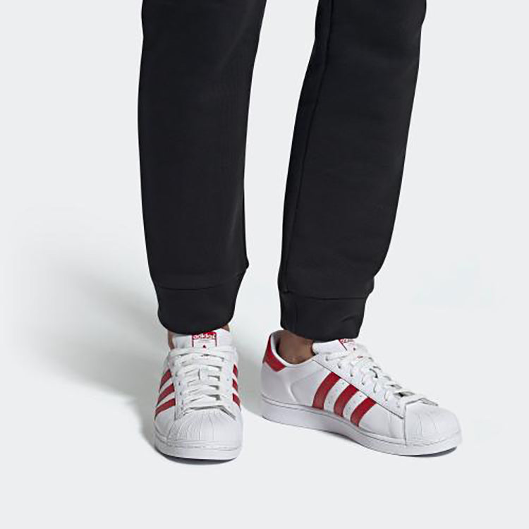 adidas Superstar 'Cloud White Scarlet' BD7420