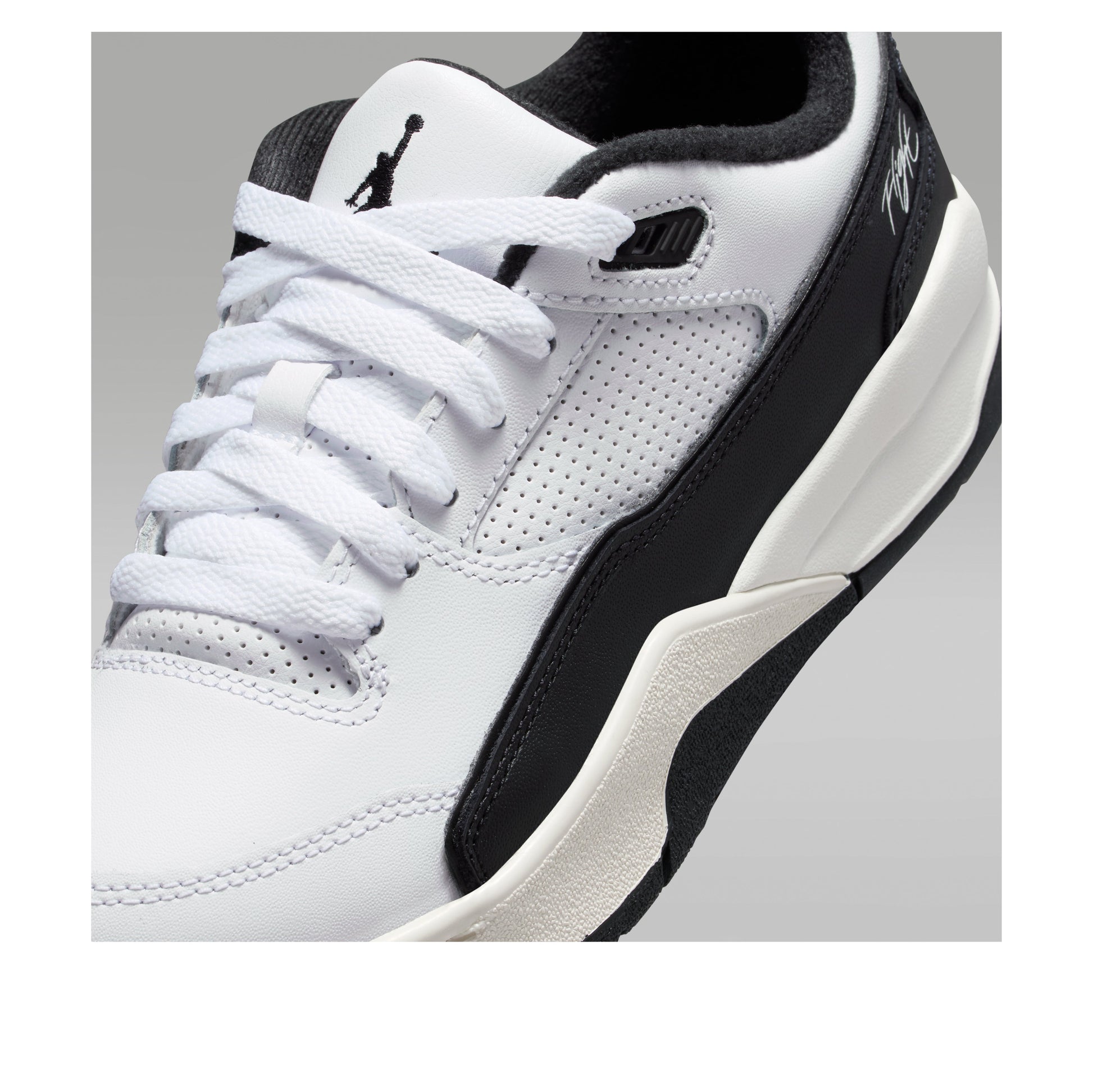 (GS) Air Jordan Flight Court 'White Black' HF3333-112