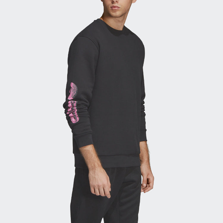 adidas originals Athleisure Casual Sports Round Neck Long Sleeves Black DV2037