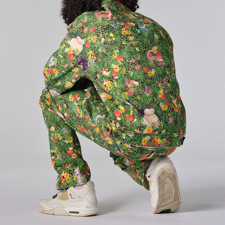 Levis x Pokmon Crossover lapel Full Print Denim Jacket 77380-0041