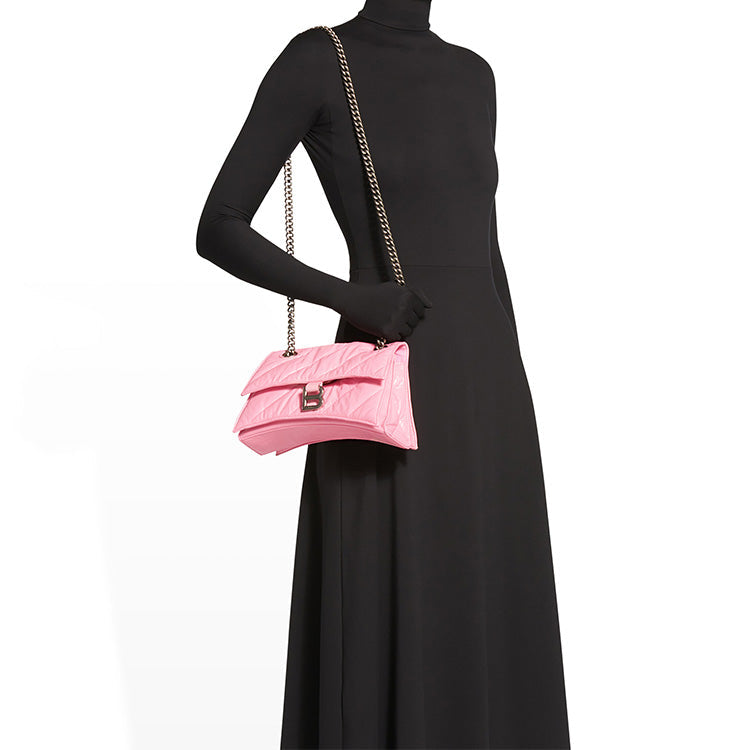 (WMNS) Balenciaga Crush Small Chain Bag Quilted 'Pink' 716351210J05812