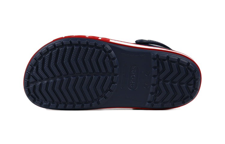 (PS) Crocs Corcband Bold Logo Minimalistic Casual Blue Red Sandals 'Blue Red' 206022-4CC