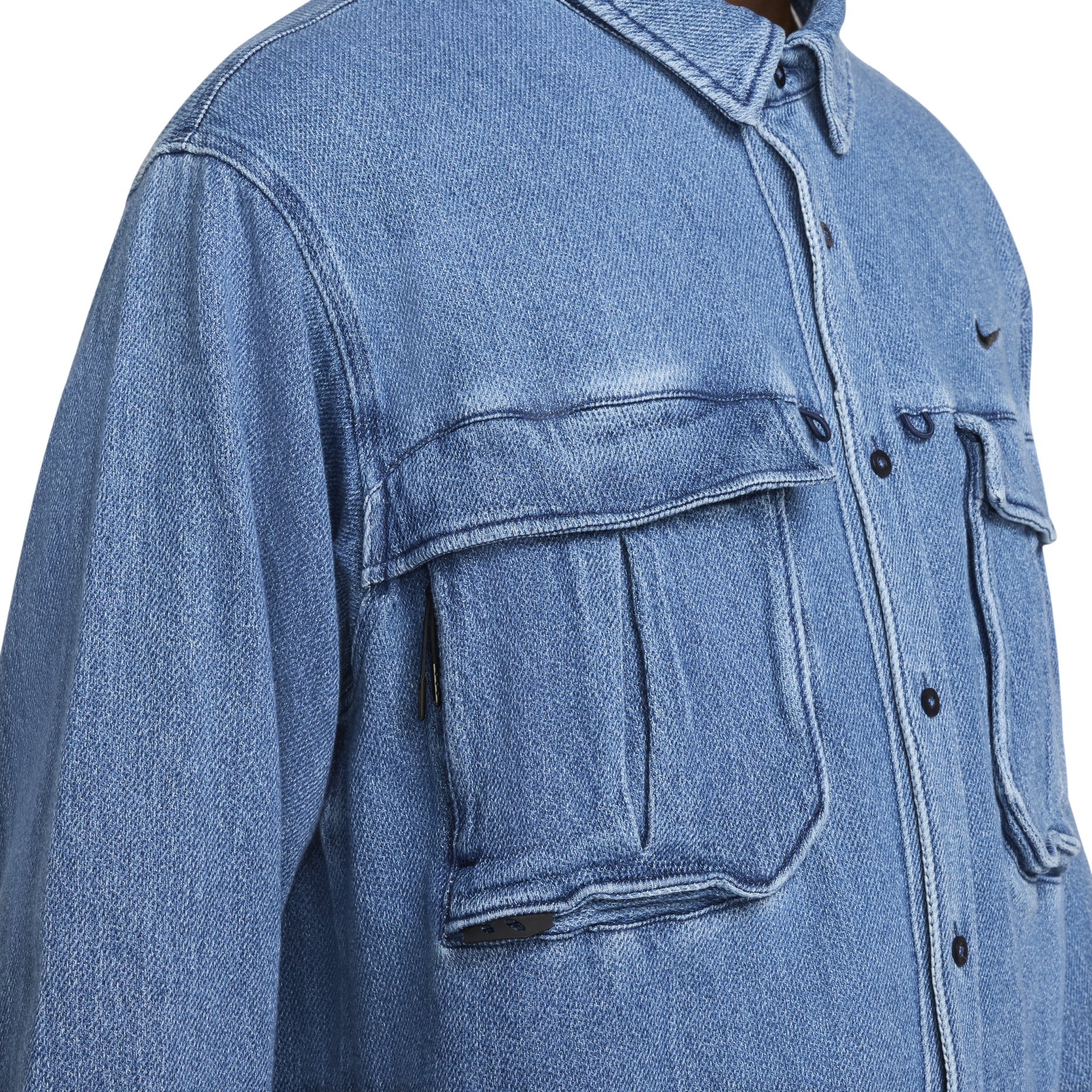Nike x NOCTA Opal Button Down Denim Shirt Asia Sizing 'Blue Denim' FZ3261-486