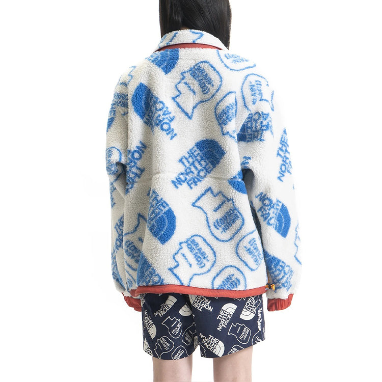 Men's THE NORTH FACE x Brain Dead Crossover Full Print polar fleece Jacket White NF0A52A1-WE9