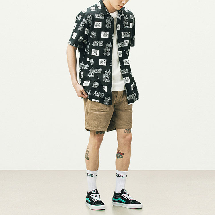 Vans x DUYANAIZI Series Printing Pattern Casual Sports Short Sleeve Black Shirt VN0A5F44ZHA