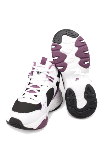 (WMNS) Skechers D'LITES 3.0 'White Purple' 167266-BKW