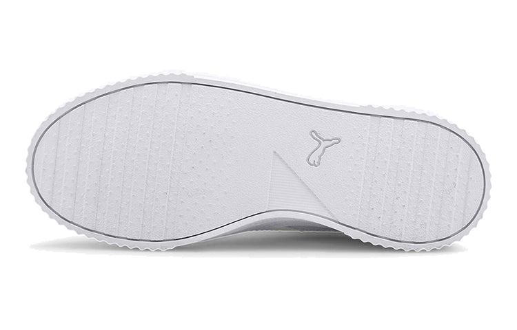 (GS) PUMA Carina L Casual Board Shoes White/Grey 370677-12