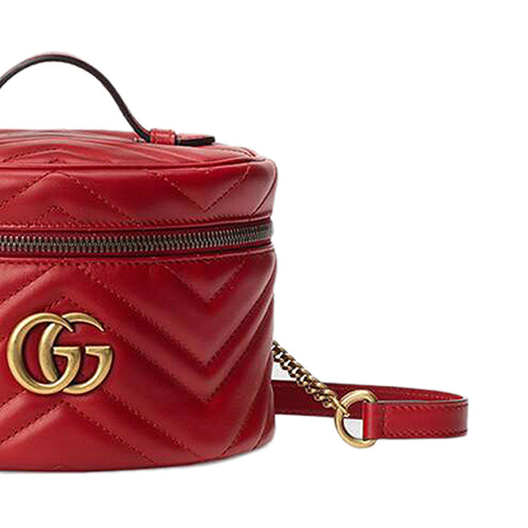 (WMNS) Gucci GG Marmont Series Backpack MIni-Size Red 598594-DTDCT-6433