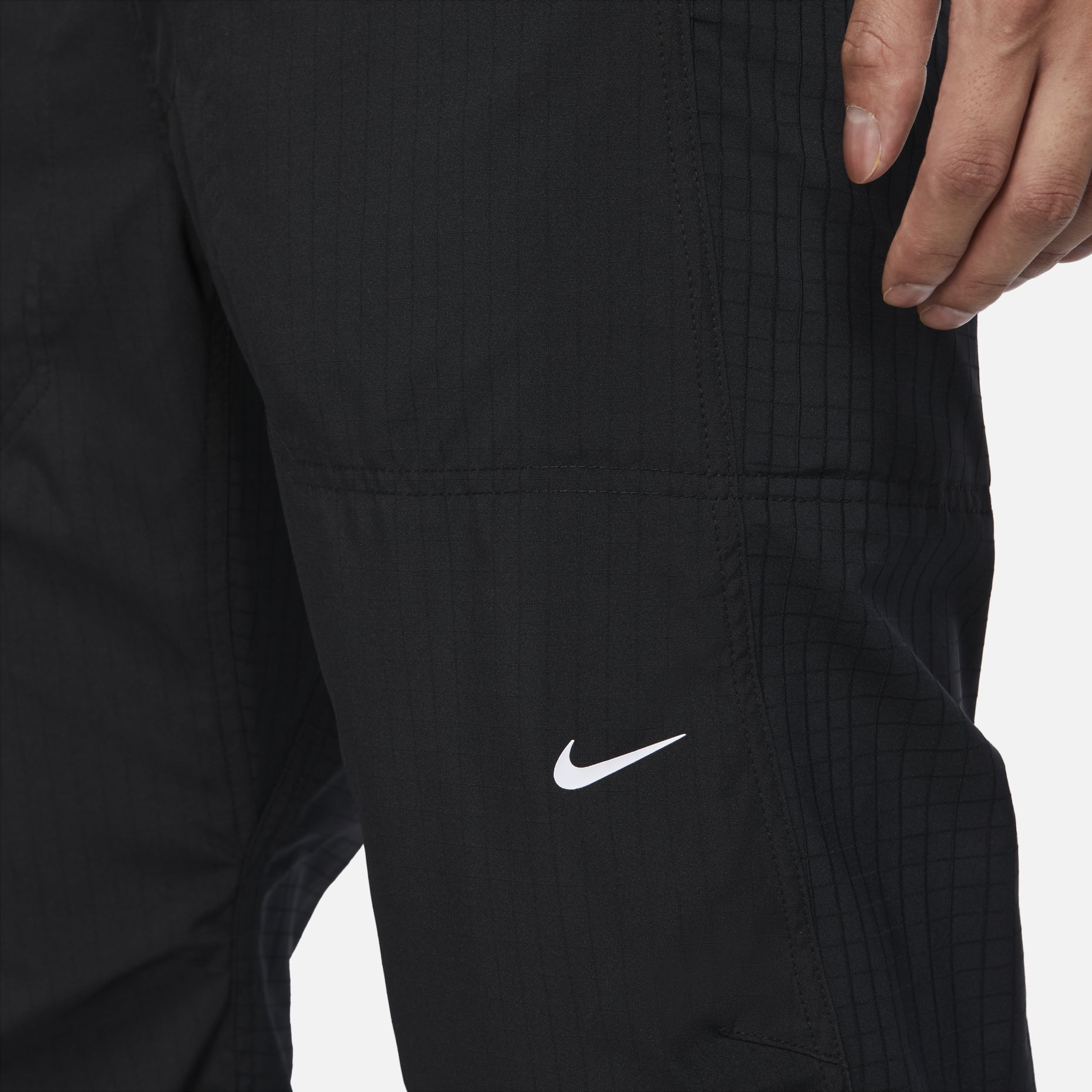 Men's Nike Dri-Fit Solid Color Logo Embroidered Drawstring Lacing Sports Pants/Trousers/Joggers Black DQ4823-010