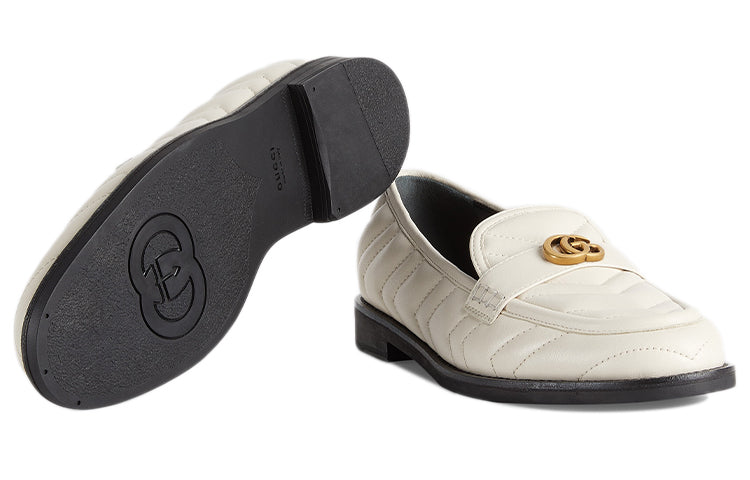 (WMNS) Gucci Loafer With Double G 'White' 670399-BKO60-9022