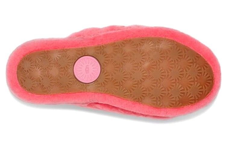 (WMNS) UGG Fluff Yeah Slide Minimalistic Thick Sole Slipper Rose Pink 1095119-PKRS