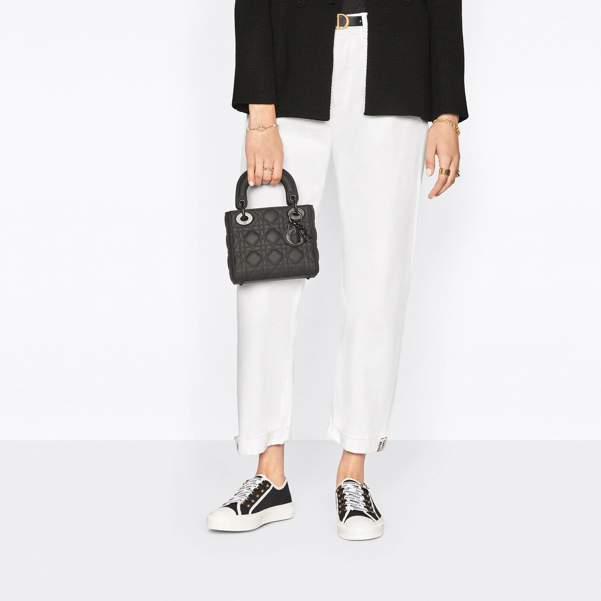 (WMNS) DIOR Mini Lady Dior Bag 'Black Ultramatte' M0505SLOI-M989