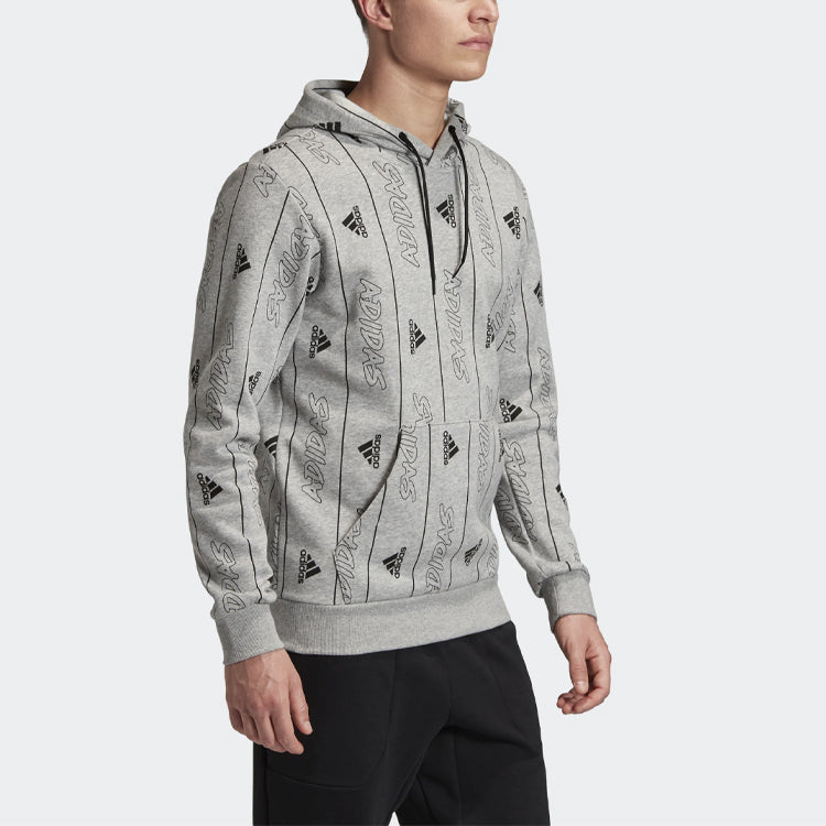 adidas Training Casual Sports hooded Alphabet Logo Gray FR7154