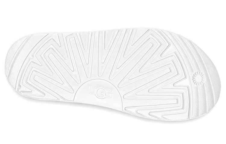 (WMNS) UGG Wilcox Slide Minimalistic Cozy Thick Sole White 1113457-WHT
