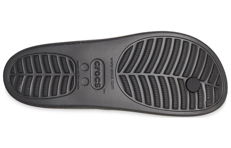 (WMNS) Crocs Classic Platform Flip 'Black' 207714-001