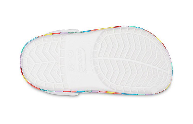 Crocs Rainbow Outdoor Beach Sports Big Boys White Sandals 207007-100