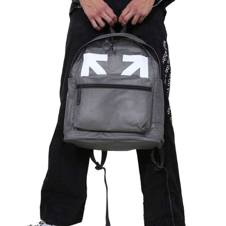 Off-White logo Printing Bag Pack Grey OMNB029E20PLA0011001