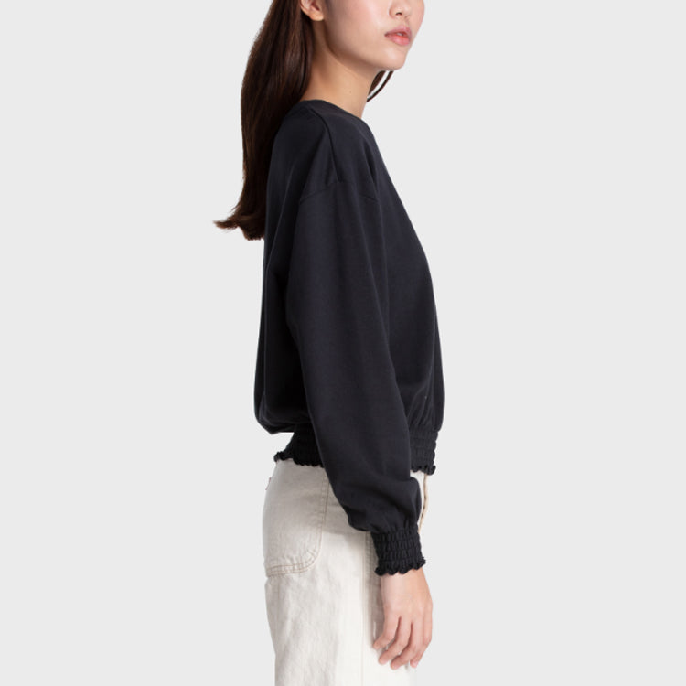 (WMNS) Levi's Casual Round Neck Long Sleeves Hoodie Black 85290-0005