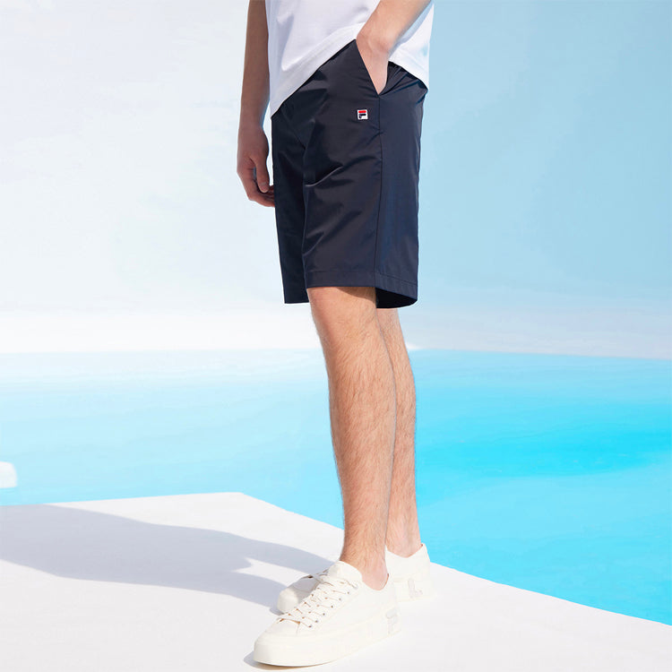 FILA Logo Pattern Casual Sports Shorts Navy Blue F11M122802F-NV
