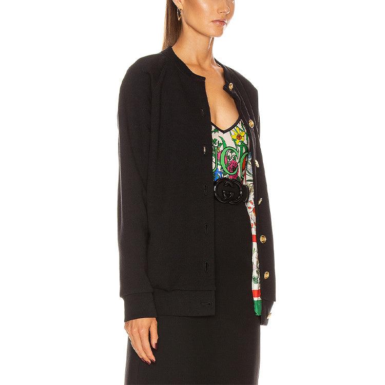 (WMNS) Gucci Apple Long Sleeve Sweater For Black 581165-XJCCL-1082