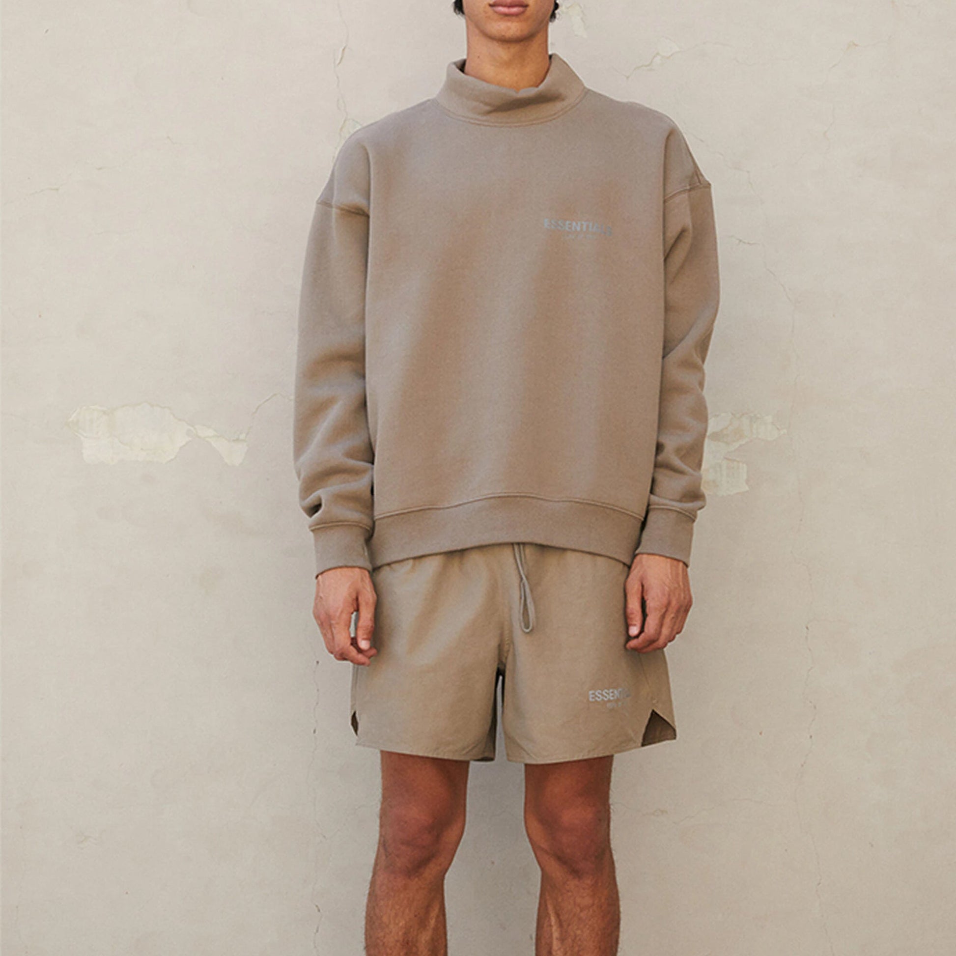 Fear of God Essentials FW21 Pullover Mock Neck Sweatshirt 'Harvest' FOG-FW21-011