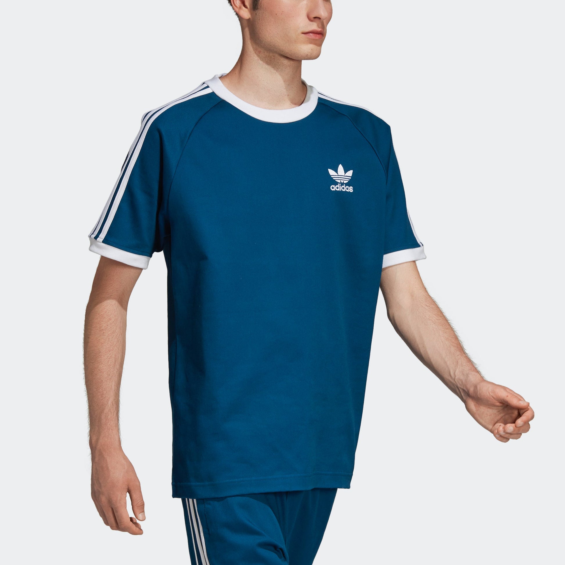 adidas originals Cw Tee Logo Embroidered Stripe Sports Round Neck Short Sleeve DV1631