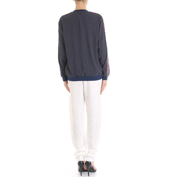 (WMNS) KENZO Tiger Alphabet Printing Pattern Long Sleeves Round Neck Hoodie Dark Blue FA52TO0105AC-77