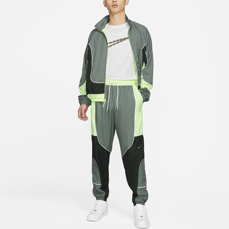 Nike Throwback Colorblock Woven Basketball Bundle Feet Sports Pants CV1915-084