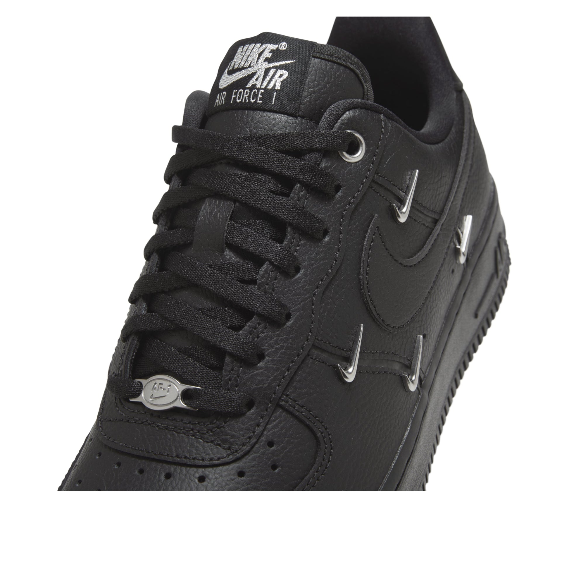 (WMNS) Nike Air Force 1 Low 'Black Silver Mini Swoosh' HQ1180-001