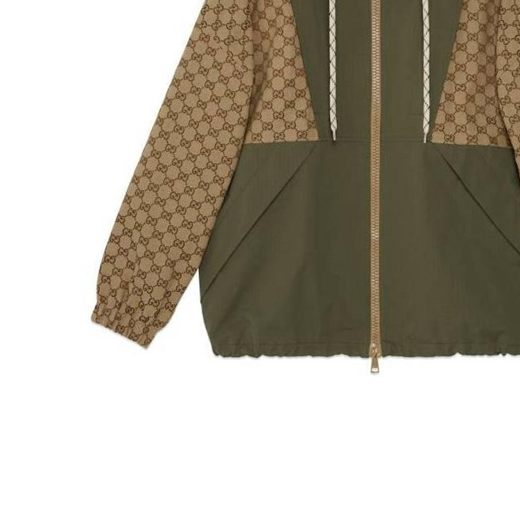 Gucci GG Cotton Canvas Zip Jacket 'Camel Ebony' 742813-Z8BIW-2190