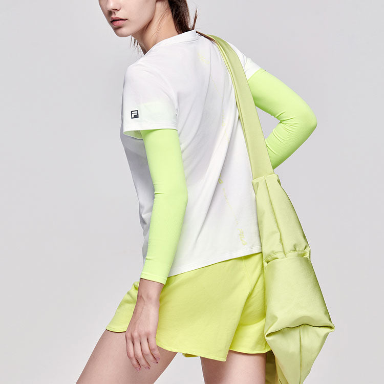 (WMNS) FILA Running Alphabet Logo Short Sleeve White A11W122104F-WT