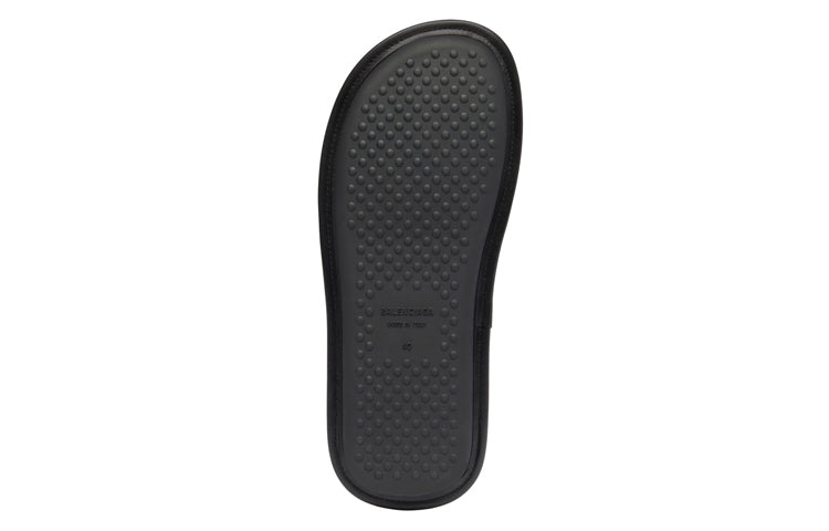 Balenciaga Calf Leather Home Slippers 'Black'  736288WB7211090