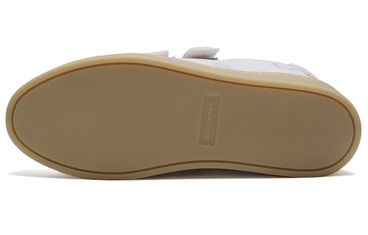 Burberry Bert Velcro Strap Perforated Leather Sneakers 'White' 80054541