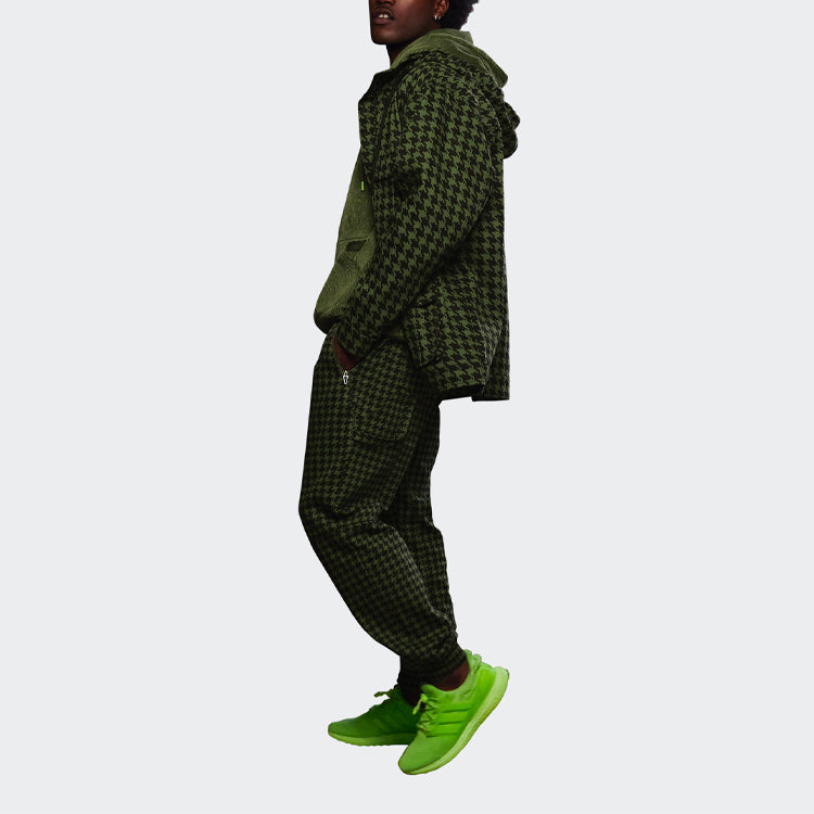 adidas originals Plaid Pattern Loose Sports Pants/Trousers/Joggers Green HC6002